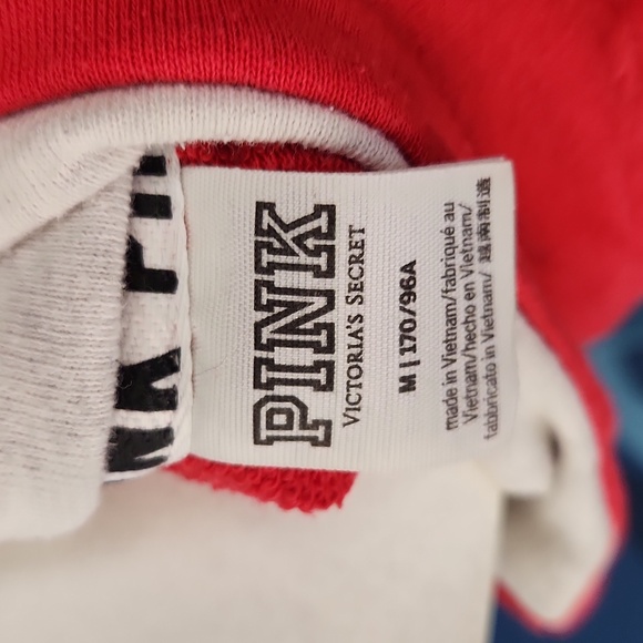 PINK VS red and grey pullover sweatshirt size Medium - Picture 7 of 7
